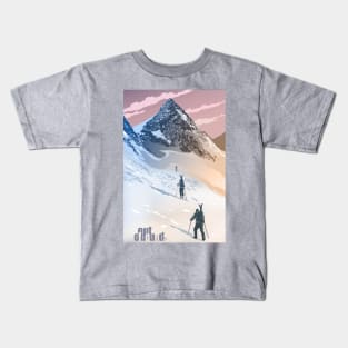 Out of Bounds back country ski poster Kids T-Shirt